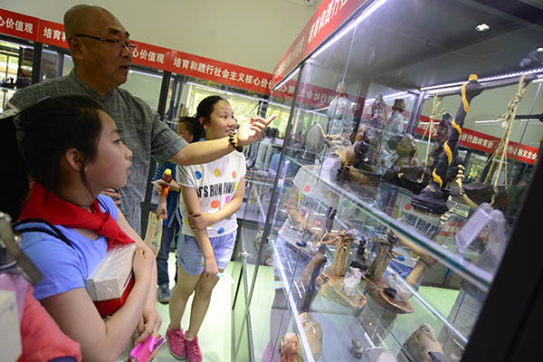 中心中华传统文化基地·赏石艺术馆迎接小客人